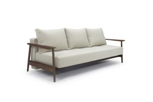 Caluma Quilt Sofa Bed (Full Size) Mixed Dance Natural, Smoked Oak Legs
