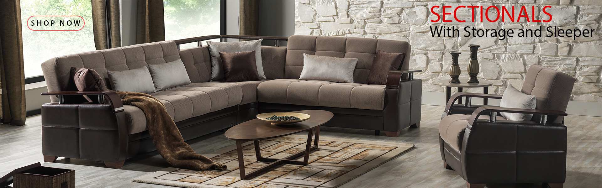 Sectional sofas with sleepers